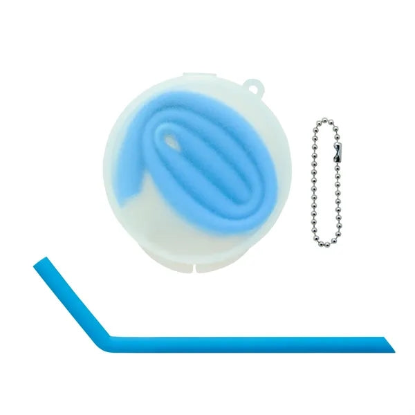 Bent Silicone Straws with Round box