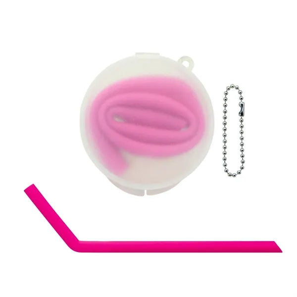 Bent Silicone Straws with Round box
