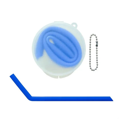 Bent Silicone Straws with Round box