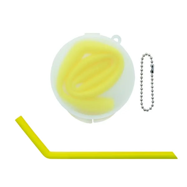 Bent Silicone Straws with Round box