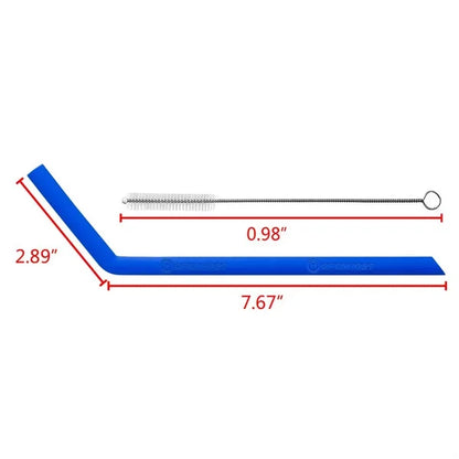 Bent Silicone Straws with Rectangular box