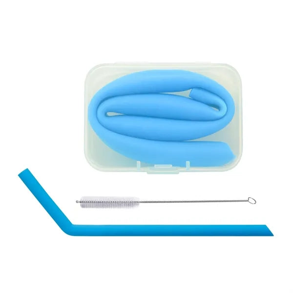 Bent Silicone Straws with Rectangular box
