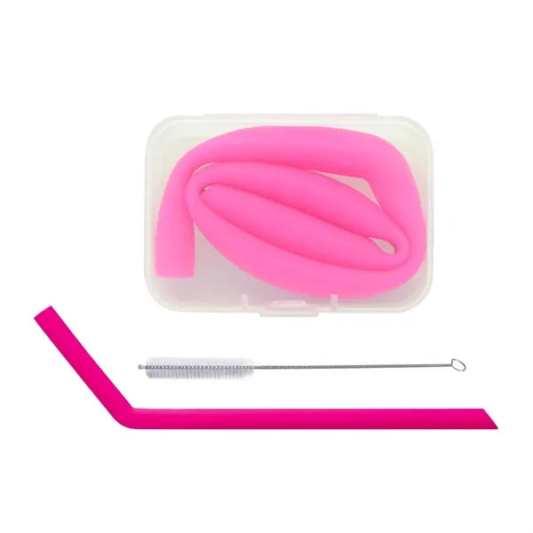 Bent Silicone Straws with Rectangular box