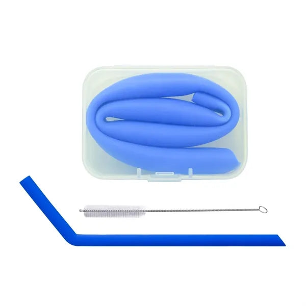 Bent Silicone Straws with Rectangular box