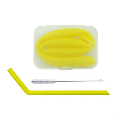 Bent Silicone Straws with Rectangular box