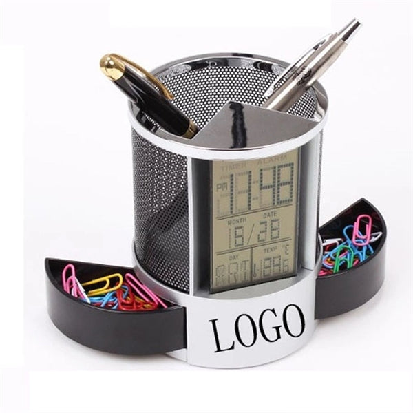 Electronic calendar penholder