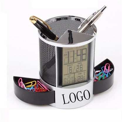 Electronic calendar penholder