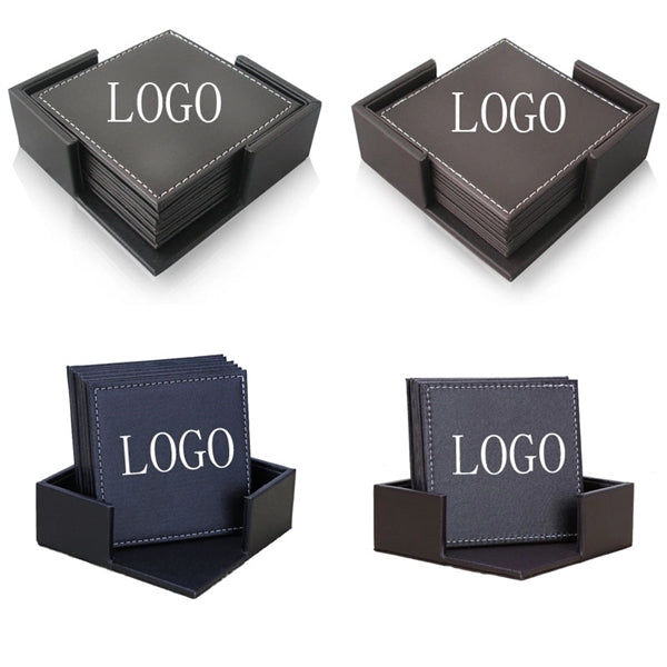 Square leather Coaster Suit