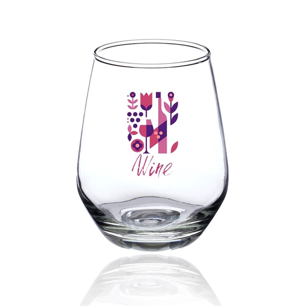 12 oz. Silicia Stemless Wine Glasses