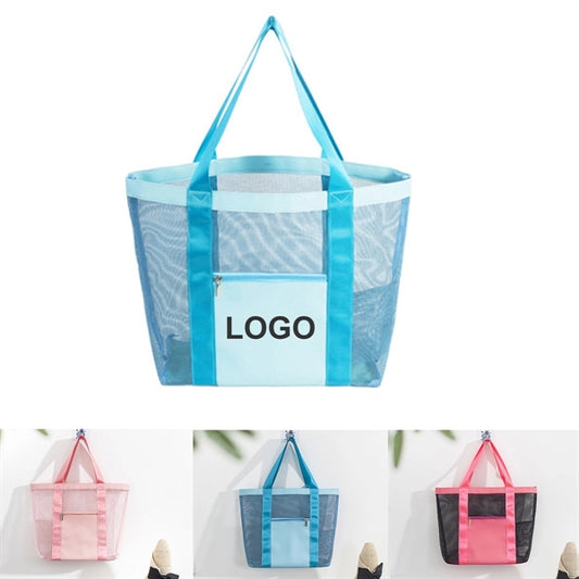 Mesh Beach Bag With Zipper