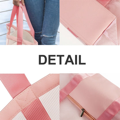 Mesh Beach Bag With Zipper