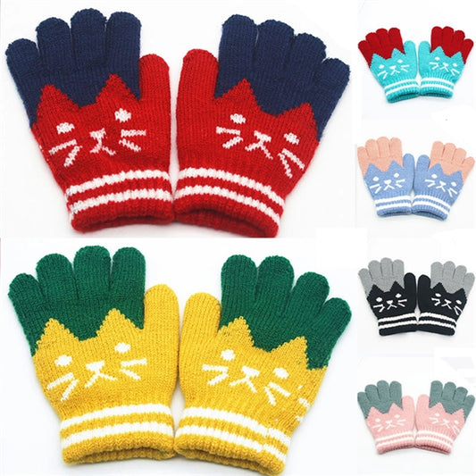 Kids Cartoon Warm Mittens