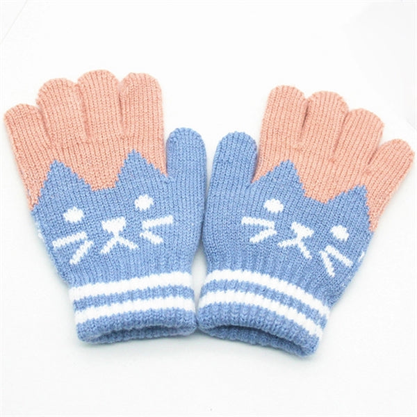 Kids Cartoon Warm Mittens