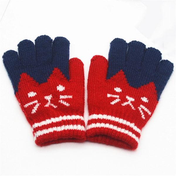 Kids Cartoon Warm Mittens
