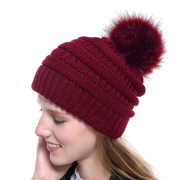 Womens Slouchy Winter Knit Beanie Hat