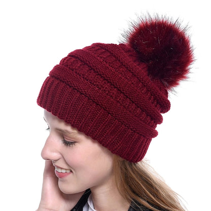 Womens Slouchy Winter Knit Beanie Hat