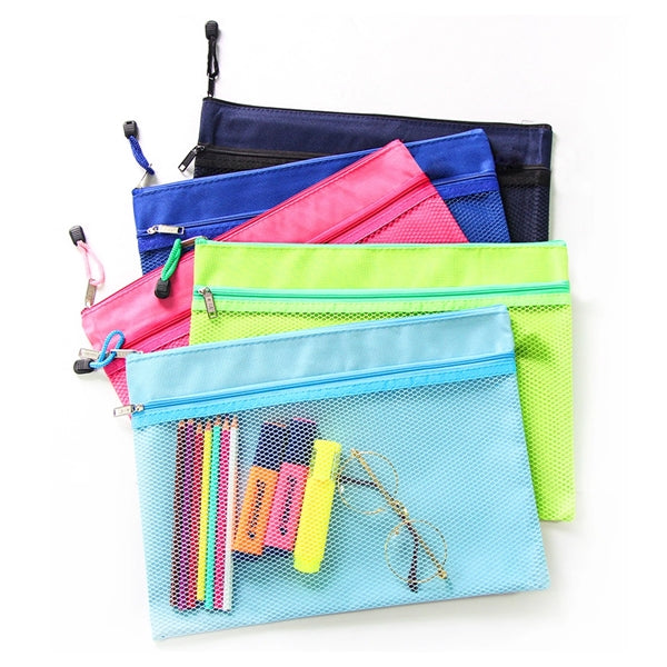 Mesh Document Bag with Zipper Closure