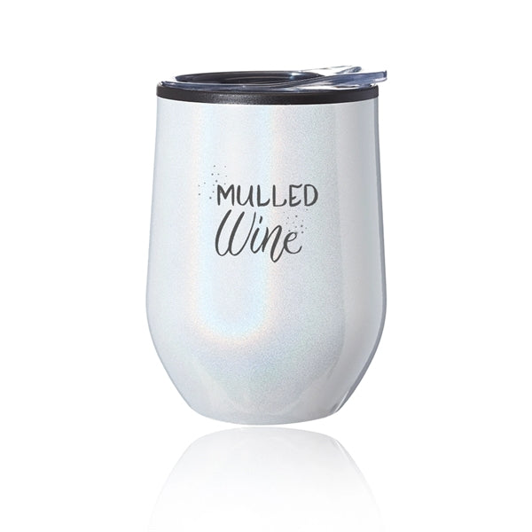 12 oz. Iridescent Stemless Wine Glass with Lid