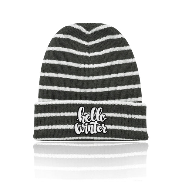 Caribou Striped Knitted Beanies