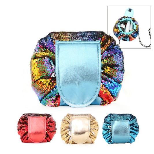 Flip Sequin Drawstring Makeup Bag