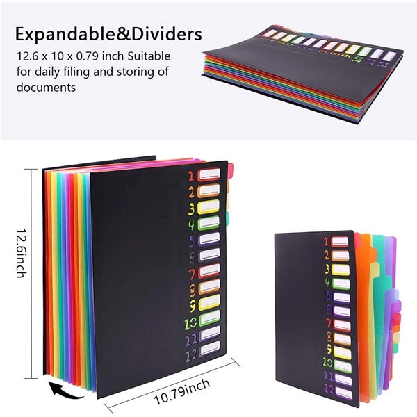 12 Pockets Expanding File Organizer
