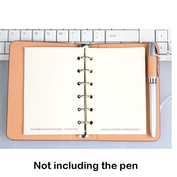 A7 Portable Leather Loose-leaf Notebook