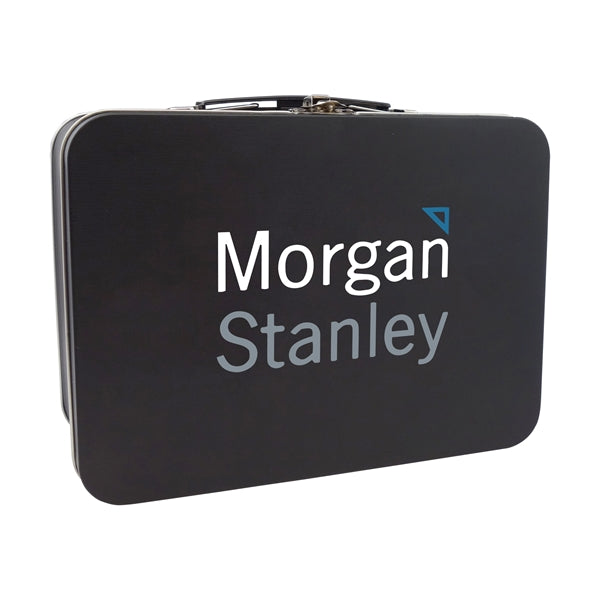 Matte Black Retro Lunchbox + Double 12oz Rubberized Finish S
