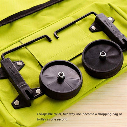 Folding Tote Shopping Bag With Wheels