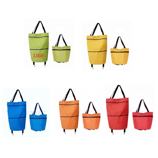 Folding Tote Shopping Bag With Wheels