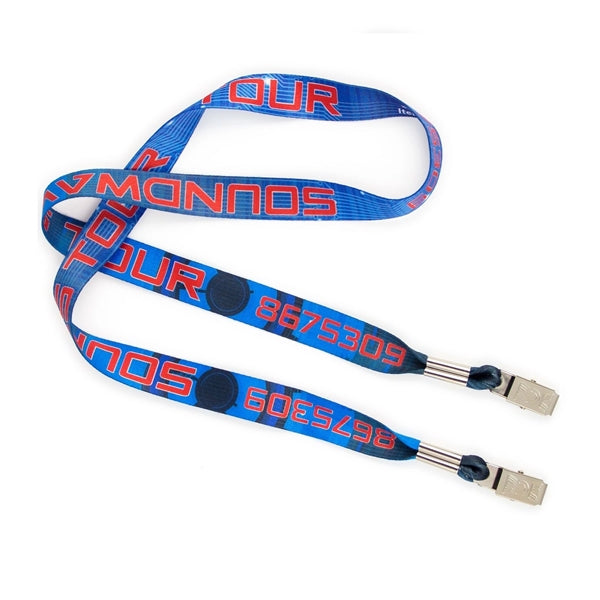 Polyester Open Ended Full Color Sublimated Lanyards