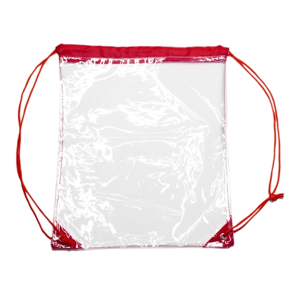 Clear PVC Drawstring Backpack w/ Matching Cinch Bag