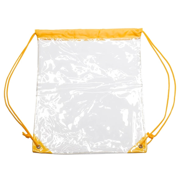 Clear PVC Drawstring Backpack w/ Matching Cinch Bag