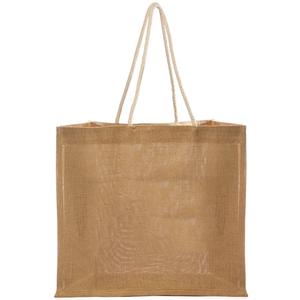 Recyclable Natural Shopping Jute Bag W/ Rope Handle