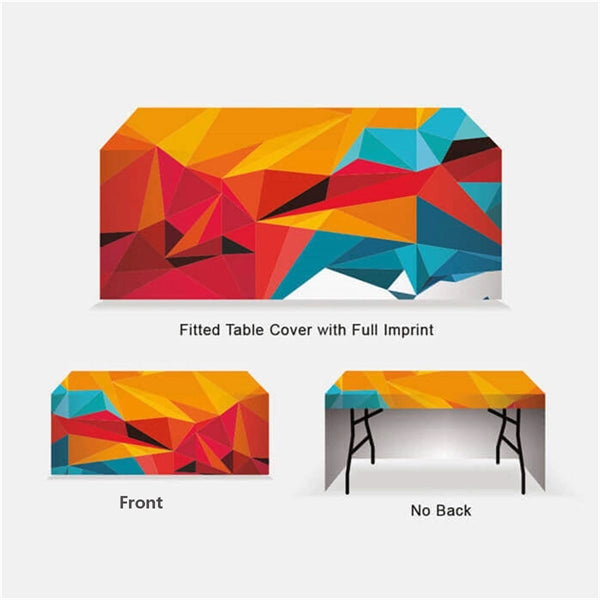 6ft 3 Sided Open Back Table Cover