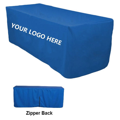 6ft Customized Zipper Back Fitted Table Cover