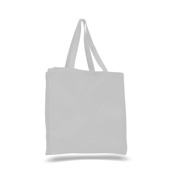 12 oz.Classic Book Tote Bags w/ Gusset Canvas (14"X15"X4")
