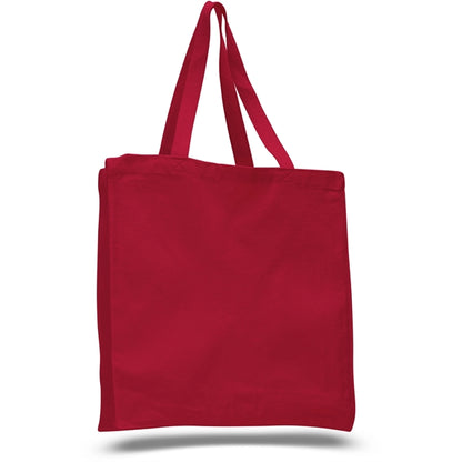 12 oz.Classic Book Tote Bags w/ Gusset Canvas (14"X15"X4")