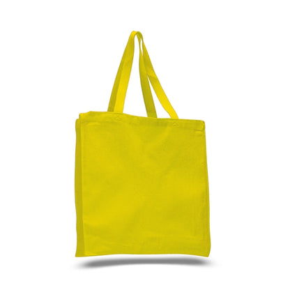 12 oz.Classic Book Tote Bags w/ Gusset Canvas (14"X15"X4")