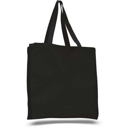 12 oz.Classic Book Tote Bags w/ Gusset Canvas (14"X15"X4")