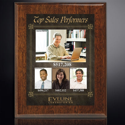 Aberdeen Walnut Plaque with Sublimated Plate