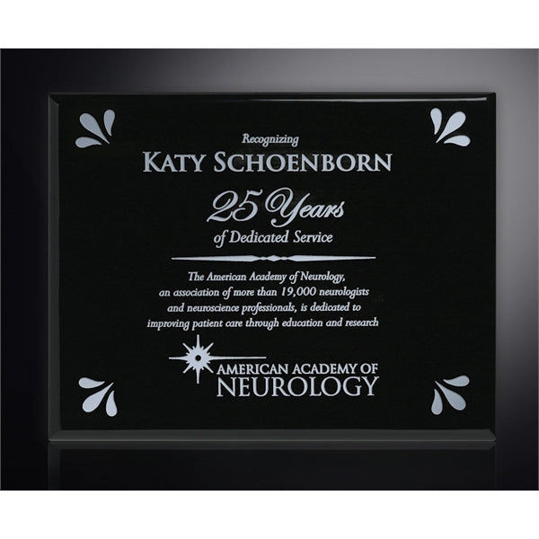 Aberdeen Black Laser Plaque