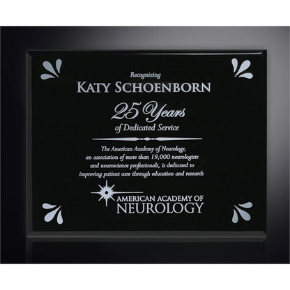 Aberdeen Black Laser Plaque