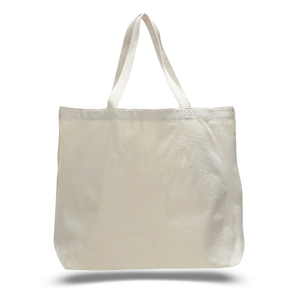 7 oz. Cotton Canvas Jumbo Grocery Tote Bag (20" X 15")