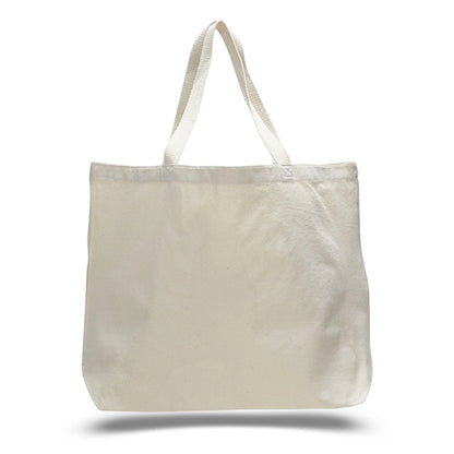 7 oz. Cotton Canvas Jumbo Grocery Tote Bag (20" X 15")