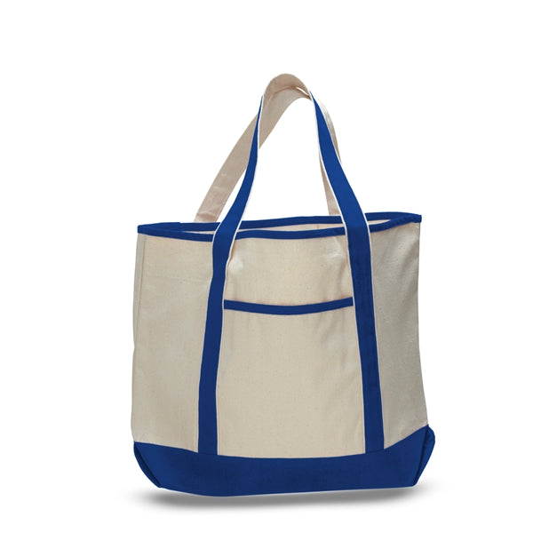 Large Custom Cotton Canvas Tote Bags w/ Interior Pocket 12oz