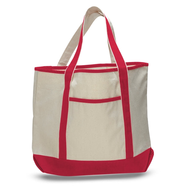 Large Custom Cotton Canvas Tote Bags w/ Interior Pocket 12oz