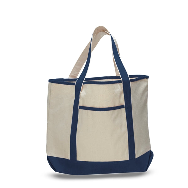 Large Custom Cotton Canvas Tote Bags w/ Interior Pocket 12oz