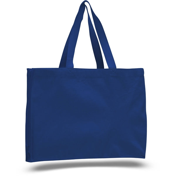 12 oz. Cotton Canvas Gusset Tote Bag (15"x12"X4")