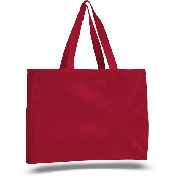 12 oz. Cotton Canvas Gusset Tote Bag (15"x12"X4")