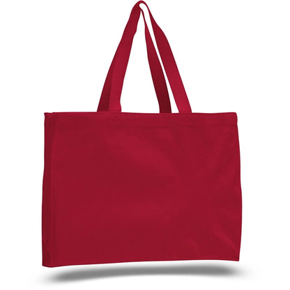 12 oz. Cotton Canvas Gusset Tote Bag (15"x12"X4")